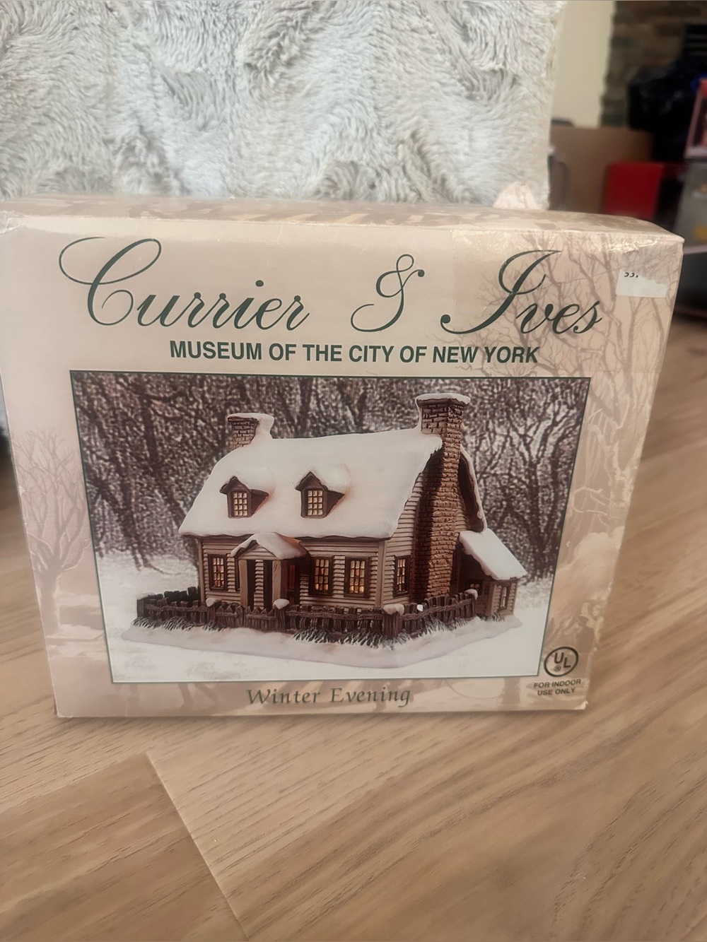 Currier & Ives Winter Evening Christmas Village House Collectible- 2001